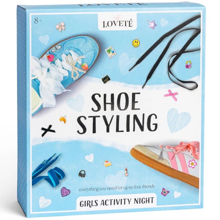 Image for Lovete Girls' Activity Night Shoe Styling: Fashion DIY Kit with Charms, Plastic Craft Set