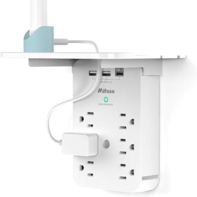 Mifaso Wall Outlet Extender with Surge Protector, 6 AC Outlets, 2 USB, and 1 USB-C Port -Now $9.99 (Reg. $16.99)