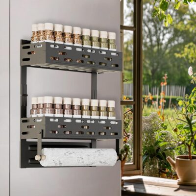 Magnetic Spice Rack with Paper Towel Holder – Great Drop at $8.39 (Reg. $16.79)