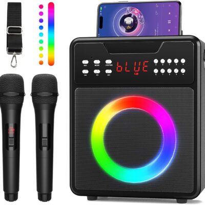 Karaoke Machine with 2 Microphones – Just $34.99 (Reg. $109.99)
