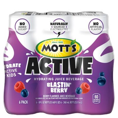 Mott’s Active Berry Hydrating Juice 24-Pk Only $7.15 (Regular $14)! Just $0.30 Per Bottle!