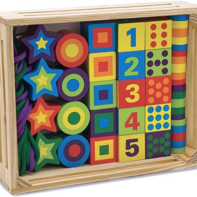 Melissa & Doug Deluxe Wooden Lacing Beads only $10.04 Down From $24.99!