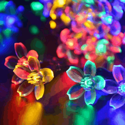 QiShi 22.96ft 50-LED Solar Blossom Fairy String Lights – Now $9.50 (Reg. $19.99)
