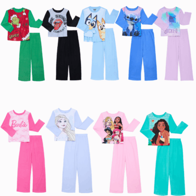 Character Pajama Sets Just $7!  Includes:  Disney, Barbie, Lilo & Stitch, Frozen, Grinch, and more