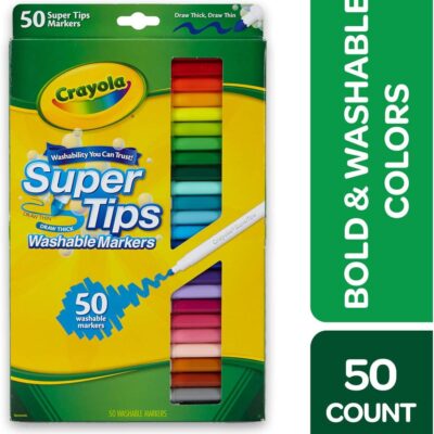 Crayola Super Tips Washable Markers 50 Count – Just $3.08 (Reg. $6.18)