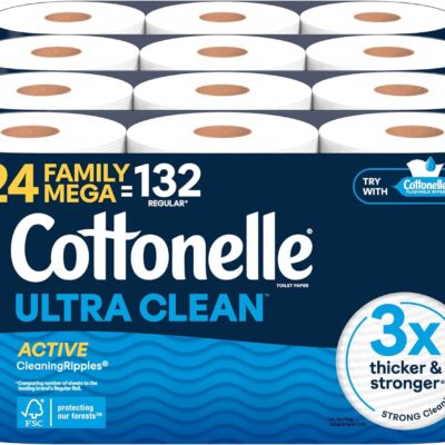 Cottonelle Ultra Clean & Ultra Comfort Toilet Paper 24 Family Mega Rolls Just $13.79 (Reg. $27.59!)