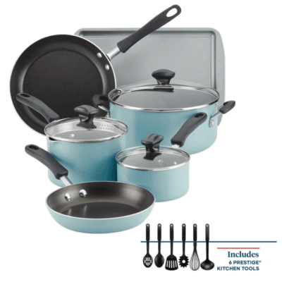 Farberware 15-pc. Nonstick Cookware Set now $55.24 (Reg. $129.99!) 6 Colors To Choose From