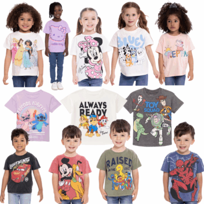 Toddler Character Tees – Just $2.99 and includes hits like Bluey, Cars, Paw Patrol and more