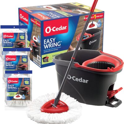 O-Cedar EasyWring Microfiber Spin Mop & Bucket System with 3 Extra Refills Just $37.20 (Reg. $74.96)