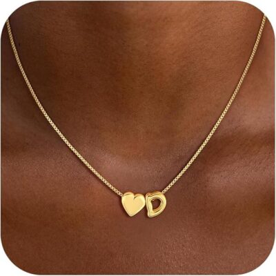 14K Gold Plated Heart Initial Necklace Just $3.99 (Reg. $15.99)