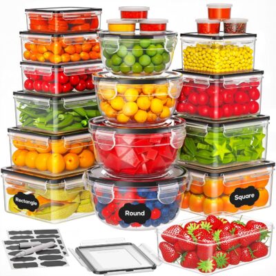 42-Piece Food Storage Containers with Lids Just $20.99 (Reg. $29.99)