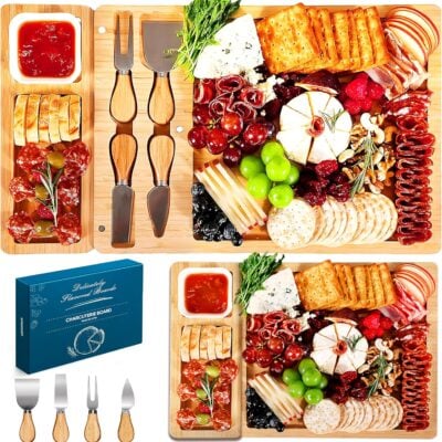 Bamboo Charcuterie Board & Knife Set Just $17.99 (Reg. $35.99)