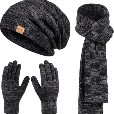 Beanie Hat Scarf Touchscreen Gloves Set Just $5.87 (Reg. $19.99) Multiple Colors!