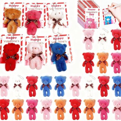 24 Kids Valentine’s Day Cards With Stuffed Bears Just $13.49 (Reg. $26.99)