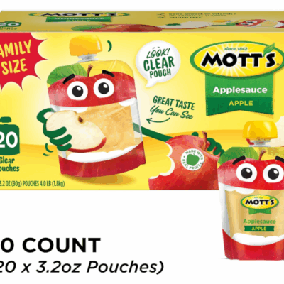 Mott’s Applesauce Pouches, 20 Count Just $6.14 (Reg. $11.42)