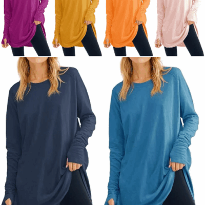 Women’s Long Sleeve Thumb Hole Top Now As Low As $13.98 (Reg. $17.98)