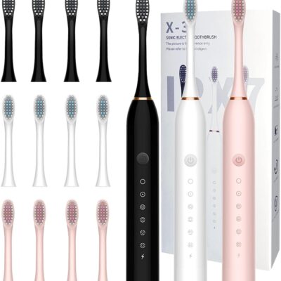 3-Pack Electric Toothbrushes PLUS 12 Brush Heads For Just $16.99 (Reg. $65.17)!