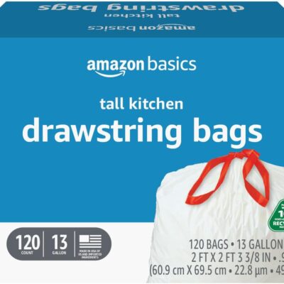 Amazon Basics Tall Kitchen Trash Bags 120-Count As Low As Just $8.65 (Reg. $16.05)