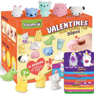 Valentines Day Gift Cards with Mochi Squishy Toys, 30 Pack Just $8.44 (Reg. $16.89)