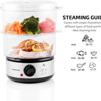2-Tier Electric Food Steamer 5-Quart Now Down To Just $18.18 (Reg. $32.99)