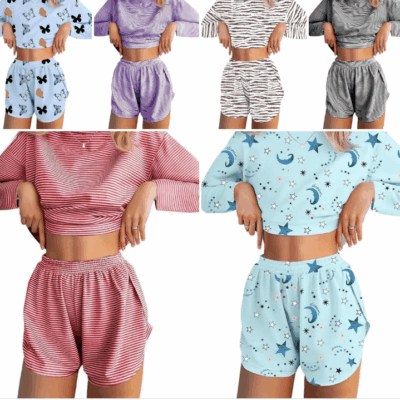 Women’s Two-Piece Lounge Shorts Sets Now Just $8.99 (Reg. $14.99 – $16.99)