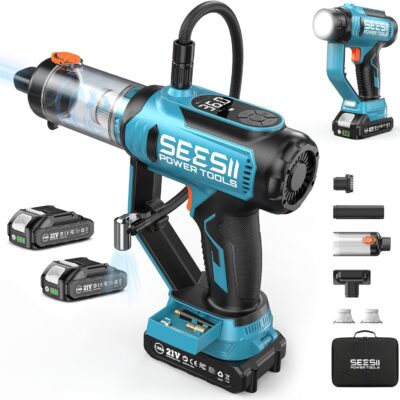 3‑in‑1 Tire Inflator, Car Vacuum & Work Light Just $42.24 (Reg. $99.99) – That’s a Big Discount!!