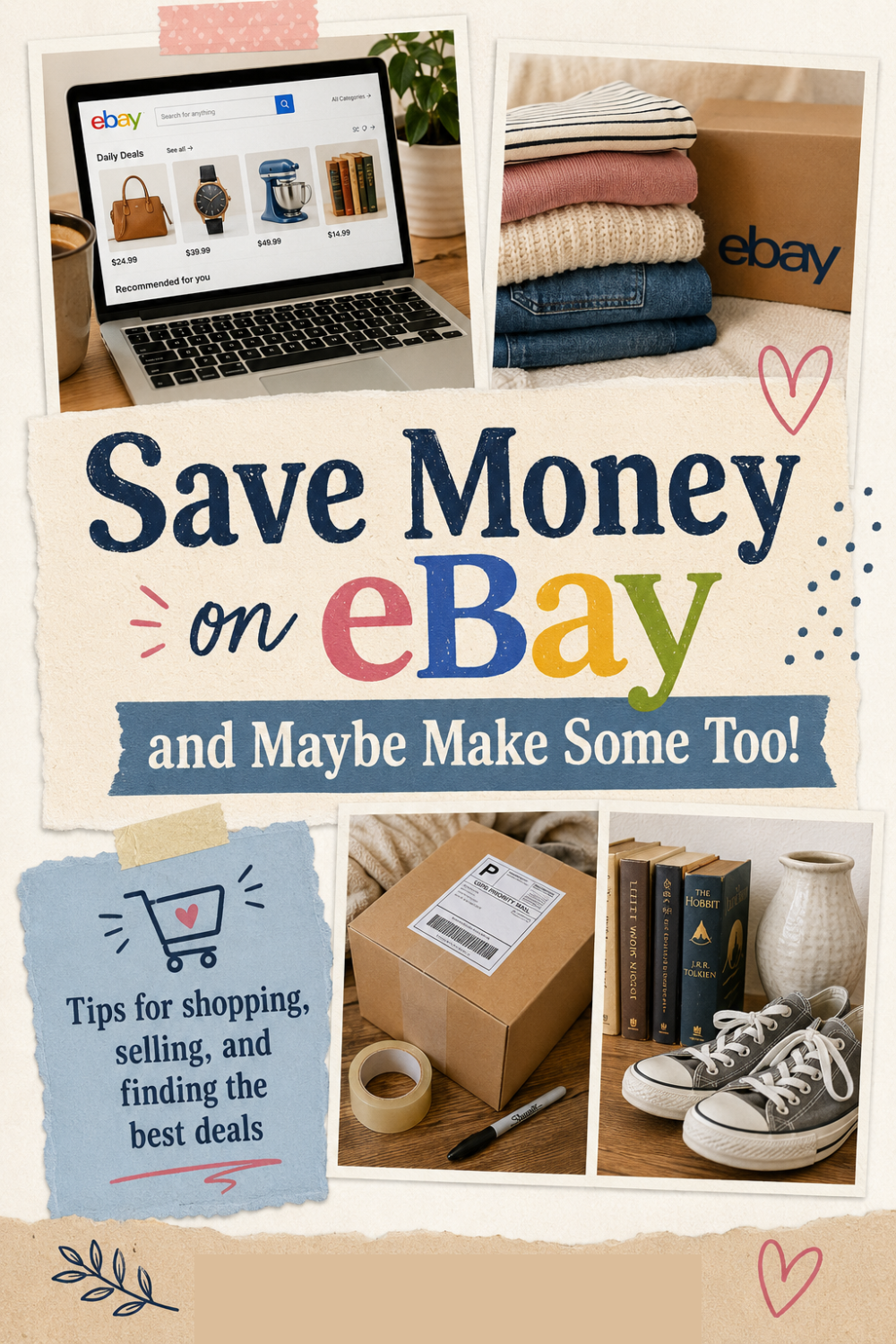 Learn how to save money on eBay and maybe make some extra cash too. These simple eBay tips cover shopping smarter, finding better deals, watching listings, making offers, comparing prices, and selling things you no longer need from home.
