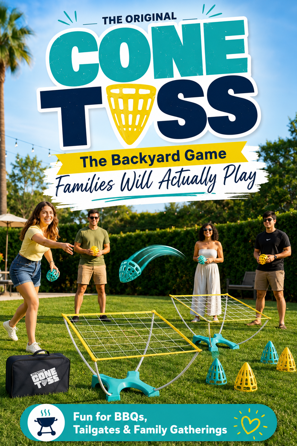 Looking for a fun outdoor game for family gatherings, BBQs, camping trips, or tailgates? Cone Toss is an easy backyard game families can play together, with simple rules, portable pieces, and just enough friendly competition to keep everyone laughing.