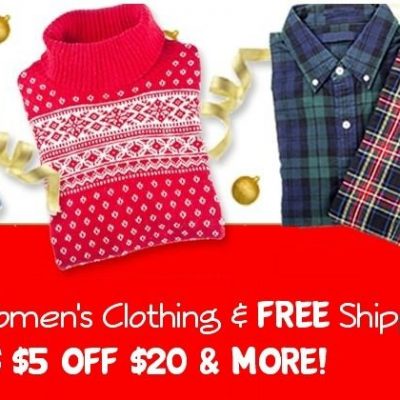 FREE Kid’s & Women’s Clothing & FREE Shipping!  PLUS $5 Off $20 & MORE!