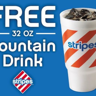 FREE 32 Oz. Fountain Drink At Stripes!