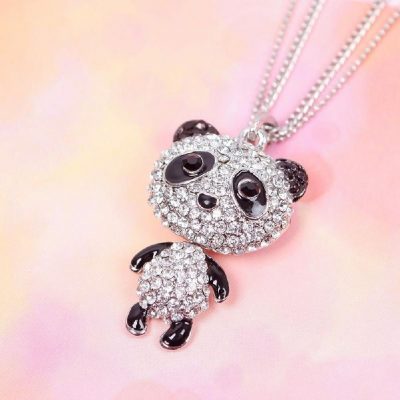 Cute Little Crystal Panda Necklace Only $2.46 Shipped!
