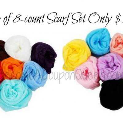 8-count Scarf Set Just $10.99!