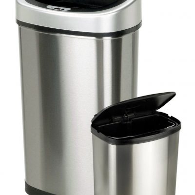 Nine Stars Touchless Automatic Motion Sensor Trash Can, Set of 2 Only $49.98 With FREE Shipping!
