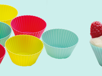 6 FREE Silicone Baking Cups!  PLUS FREE Issue Of Baked & Delicious!