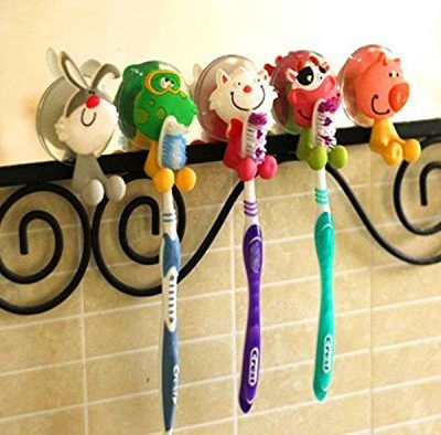 Set of 5 Antibacterial Animal Toothbrush Holders Just $4.93 + FREE Shipping!