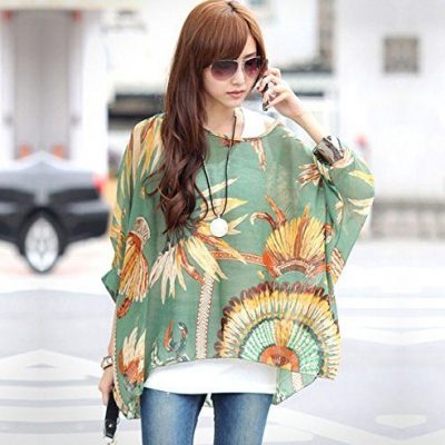 Bohemian Batwing Sleeve Beach Shirt Only $8.99 + FREE Shipping!