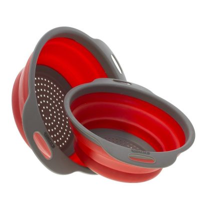 Set of 2 Collapsible Silicone Kitchen Strainer Set Just $9.99!
