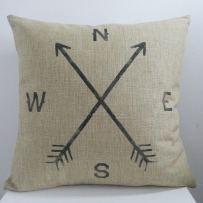 Compass Pillow Cover Just $2.90 + FREE Shipping!