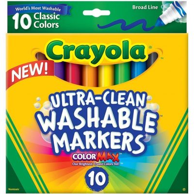 Crayola Ultraclean Broadline Classic Washable Markers (10 Count) Just $1.97!