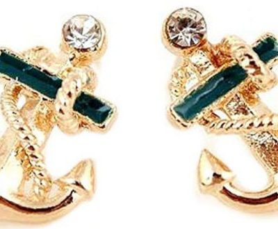 Crystal Rhinestone Anchor Earrings Only $2.39 + FREE Shipping!