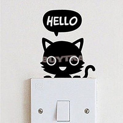 Cute Cat Wall Switch Sticker Only $0.99 + FREE Shipping!