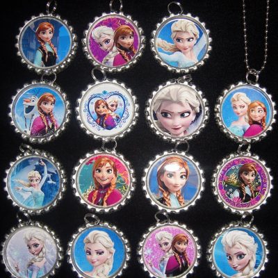 15 Disney FROZEN Flat Bottle Cap Necklaces $17.99 Shipped!