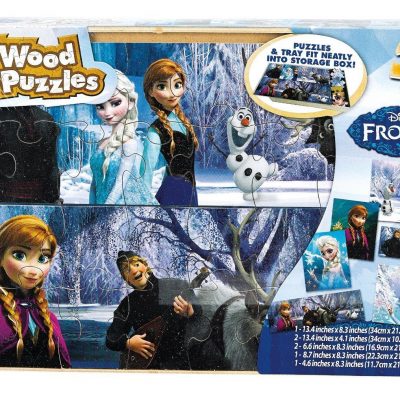Disney Frozen 7 Wood Puzzles in Wood Storage Box Just $7.59! (reg. $14.99)