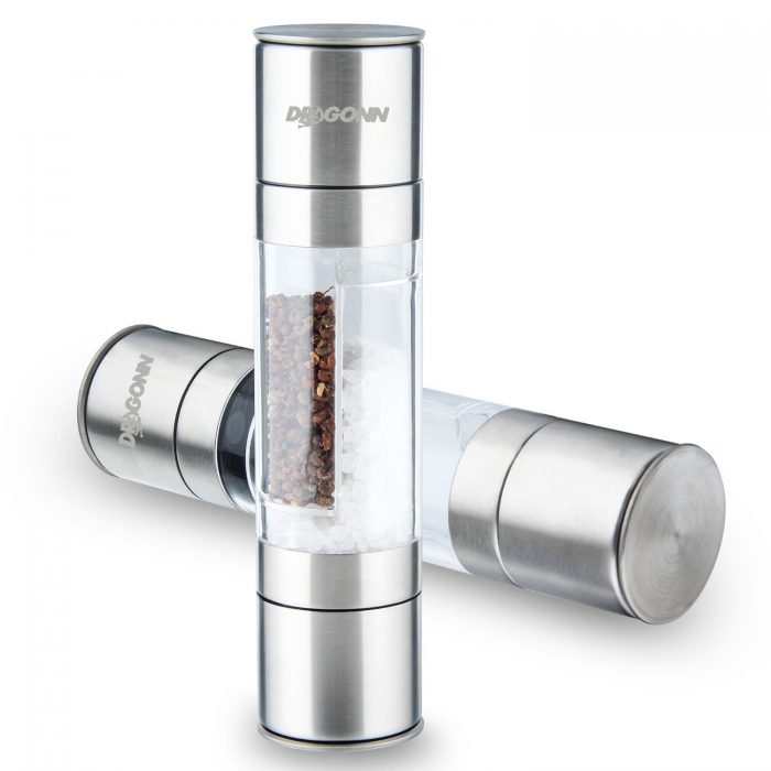 DRAGONN 2-in-1 Salt and Pepper Adjustable Grinder Set Only $10.99! Down From $24.99!