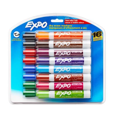 Expo 2 Low-Odor Dry Erase Markers, Chisel Tip, 16-Pack Just $10.10 + FREE Shipping! (Reg. $24.99)