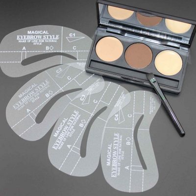 Eyebrow Cosmetic Shading Kit With Stencils Only $5.50 + FREE Shipping!