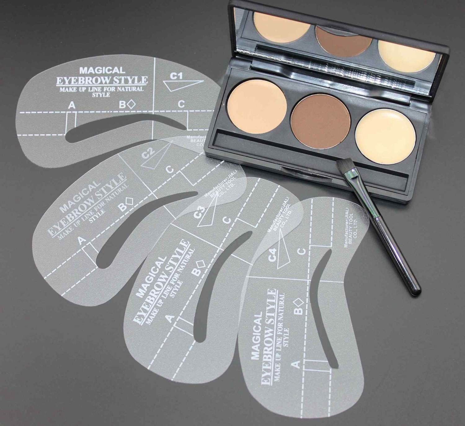 Eyebrow Cosmetic Shading Kit With Stencils Only 5.50 + FREE Shipping