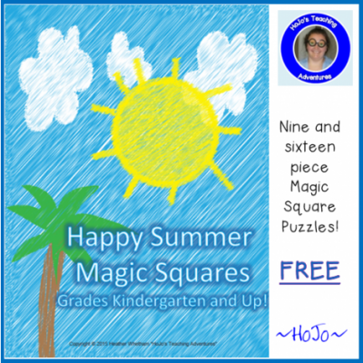 FREE Summer Magic Square Puzzles!