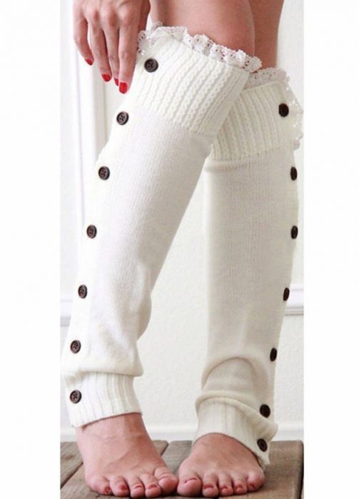 Knit Lace Trim Leg Warmers Just $4.69! Ships FREE!