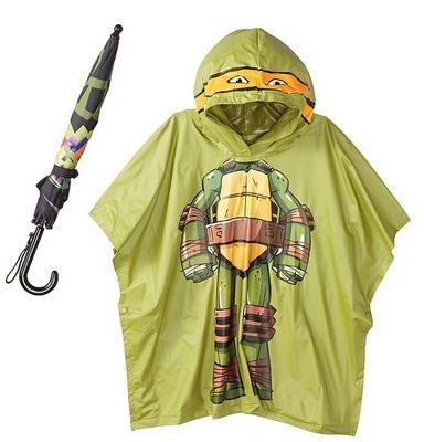 Little Boy’s Teenage Ninja Turtles Michaelangelo Rain Poncho and Umbrella Set Just $8.41!